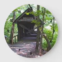 Cambron Covered Bridge, Madison County, Alabama Large Clock