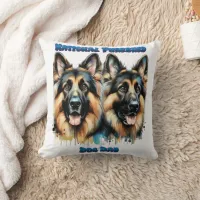 National Purebred Dog Day Celebration Art Throw Pillow