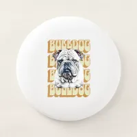 English Bulldog with Retro Font Wham-O Frisbee