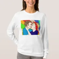 Retro 1950's Pop Art Style Couple Kissing  T-Shirt