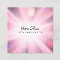 *~* Reiki Energy Healing Rays Light Worker Square Business Card