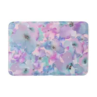 *~* Pastel Floral Pattern Blue Pink FLowers  Bath Mat