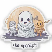 Spooky Ghost Family Sticker