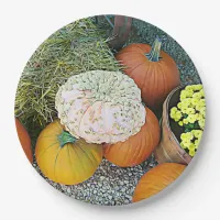 Cool Halloween Pumpkins Display Party Paper Plates