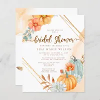 Budget Rustic Pumpkins Bridal Shower Invitation