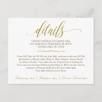 Wedding Details Card | Luxe Calligraphy (Gold)