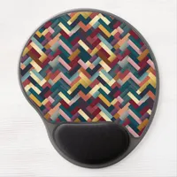 Cozy Autumn Tones Weave Pattern Gel Mouse Pad