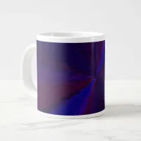 Circular Gradient Patchwork Blue to Purple Giant Coffee Mug