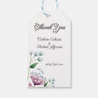 Elegant Floral Wedding Soft Botanical Romance Gift Tags