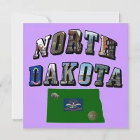 North Dakota Picture Text Invitation
