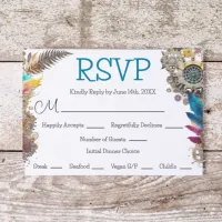Steampunk themed Wedding RSVP Invitation