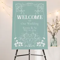 Wedding Welcome Sign,  Art Nouveau Foam Board