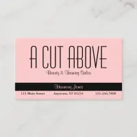 Peach Beauty Salon Appointment Card