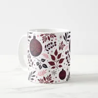 Festive Winter Red and Black Christmas  Coffee Mug