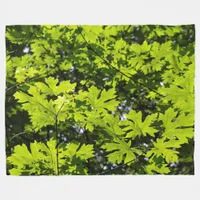 Sun-Dappled Leaves in the Forest Fleece Blanket