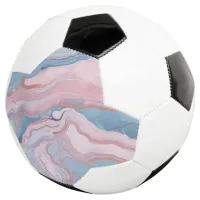 Pink and Blue Pastel Marble | Soccer Ball