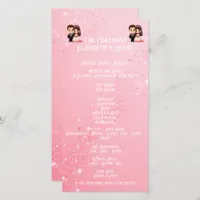 Whimsical Light Pink Wedding sparkles programe