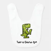 Tear-o-Saurus Rex Charm Baby Bib