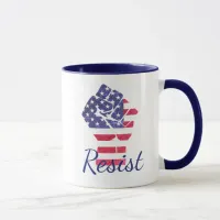 Resist FistAmerican Flag Democrat Anti Trump Mug