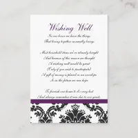 damask purple wishing well cards