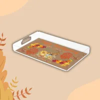 Thanksgiving Friendsgiving Autumn on beige | Acrylic Tray