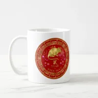 Chinese Zodiac Rat Red/Gold ID542 Coffee Mug