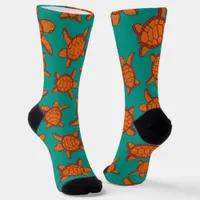 Hawaiian Sea Turtles Pattern Socks