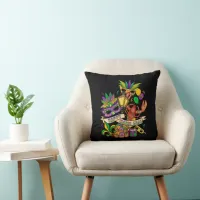 Happy Mardi Gras Throw Pillow