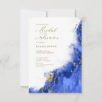 Amanda Piszczek Marble Glitter Lt Royal Blue ID644 Invitation