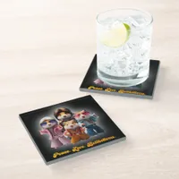 Funny Peace. Love. Bellbottoms. Hamster Supergroup Glass Coaster