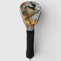 Cute Hopeful Black-Capped Chickadee Songbird Golf Head Cover