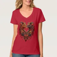 Enchanted Dragon Stain Glass Design T-Shirt