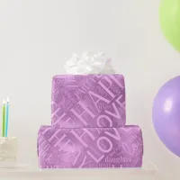 Birthday Word Cloud Daughter Orchid ID272 Wrapping Paper