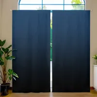 Navy Blue Black Gradient Blackout Curtains