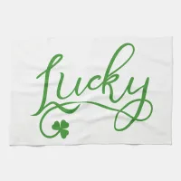 Lucky Shamrock St Patricks Day Irish Kitchen Towel