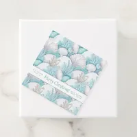 Coastal Seashell & Coral Pattern#3 ID1009 Favor Tags