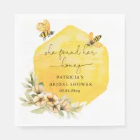 She Found Her Honey Floral Bee Bridal Shower Napkins