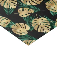 Gold & Green Tropical Leaves Tissue Paper