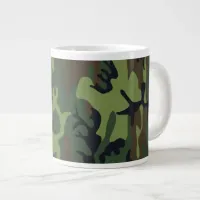 Military Green Camouflage Giant Coffee Mug