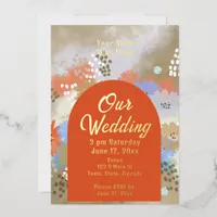 Modern Elegant Chic Foil Invitation