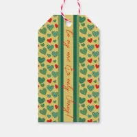 Red & Green Hearts Gift Tags