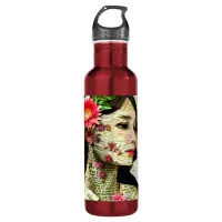 Pretty Woman Art Collage   Stainless Steel Water Bottle