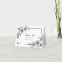 Thank You Notes | Mauve Roses Floral Elegant