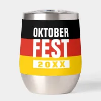 Oktoberfest Octoberfest German Flag Thermal Wine Tumbler