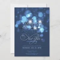 New Year's Party 2019 Blue ID557 Holiday Card