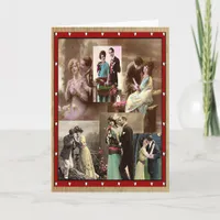 Vintage Valentine Couples in Love Card