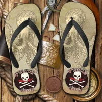 Pirate Groom Flip Flops