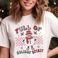 Full of Holiday Spirit Retro Christmas Tri-Blend Shirt