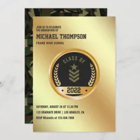 Army/Military themed Graduation Party Invitation