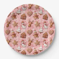 Gingerbread Cookies Christmas Paper Plates